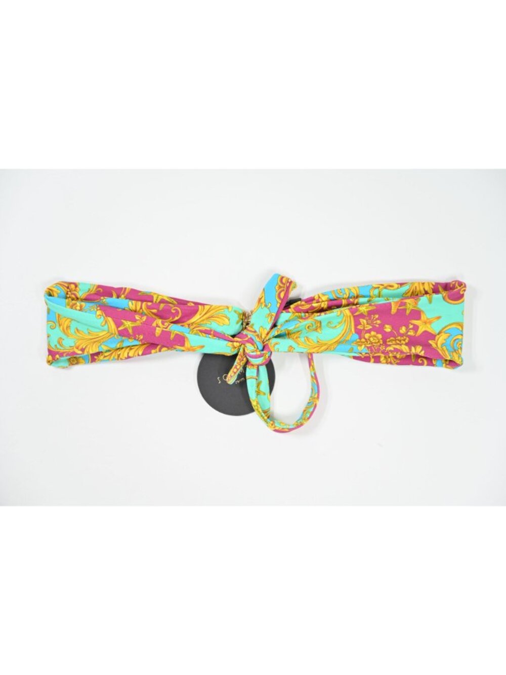 Sommer Swim Atlas Bandeau Top in Opus Rose Print - Picture 2 of 3